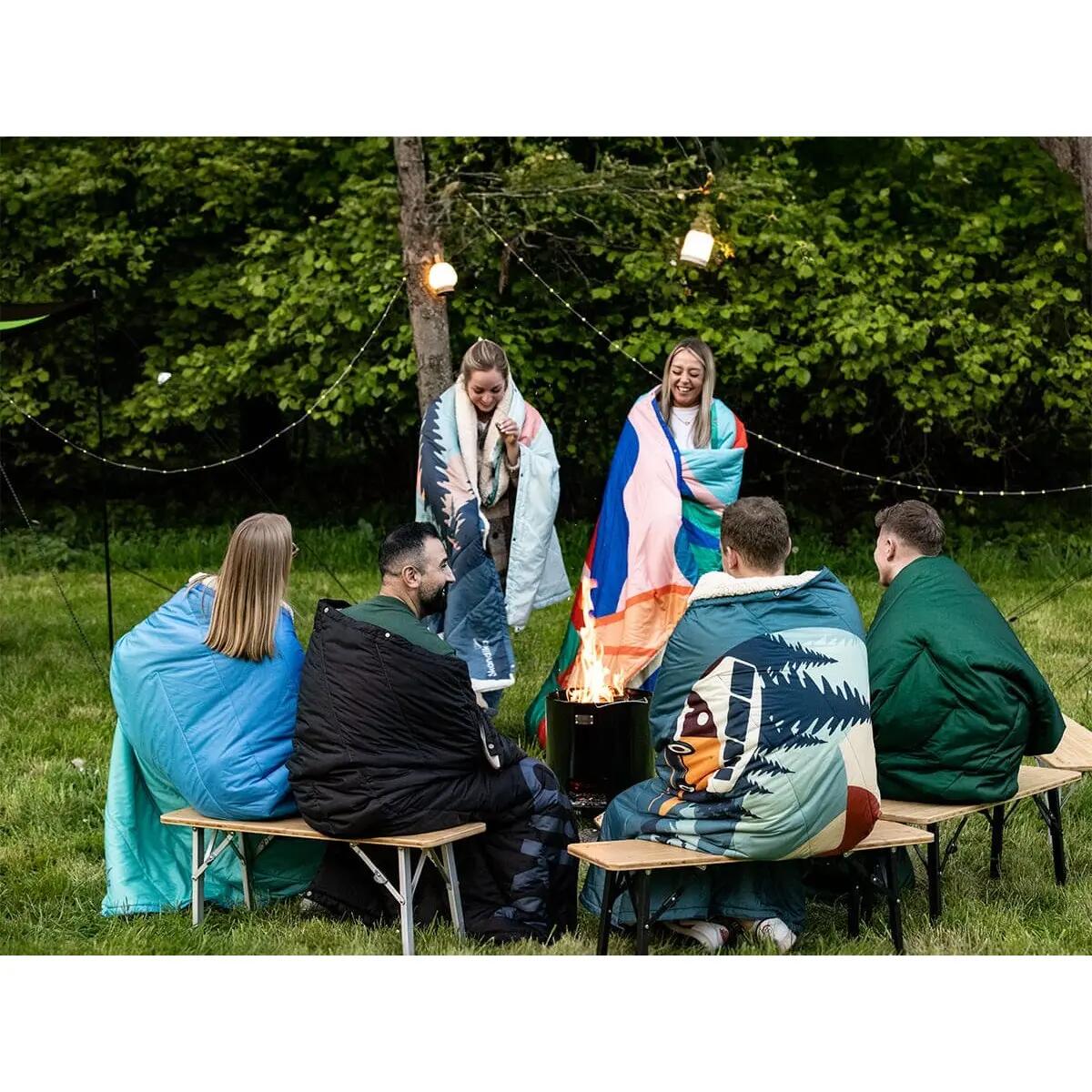 Campingdeken Liva - 4-in-1 outdoor deken - slaapzak - kussen - waterdicht 12/14