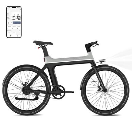 Elektrische stadsfiets 700C, riemaandrijving, koppelsensor, GPS E-Bike