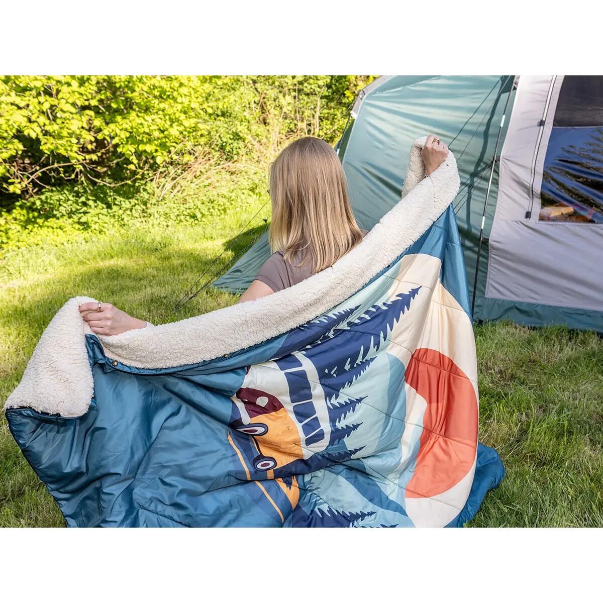 Campingdecke Liva - 4-in-1 Outdoor Decke - Schlafsack - Kissen - wasserdicht 4/14