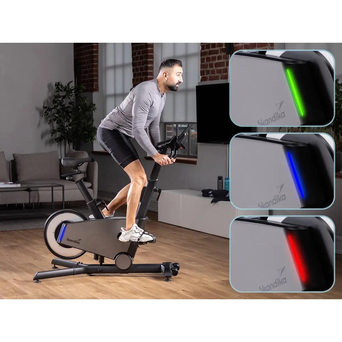 Indoorové speedbike Kliva 800‑S SMART s LED do 150 kg 7/11