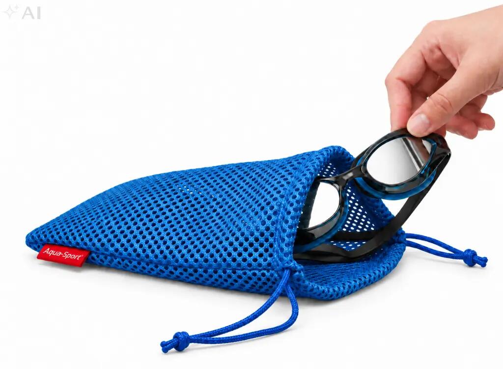 Woreczek etui saszetka na okularki pływackie siateczka Aqua-Sport Mesh Bag 2/7