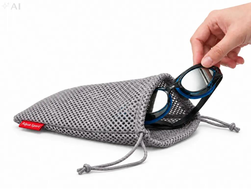 Woreczek etui saszetka na okularki pływackie siateczka Aqua-Sport Mesh Bag 2/7