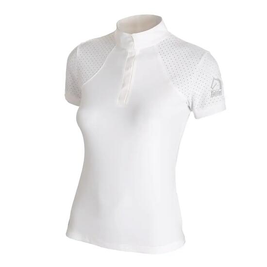 Polo d'équitation avec inserts micro-perforés fille Tattini