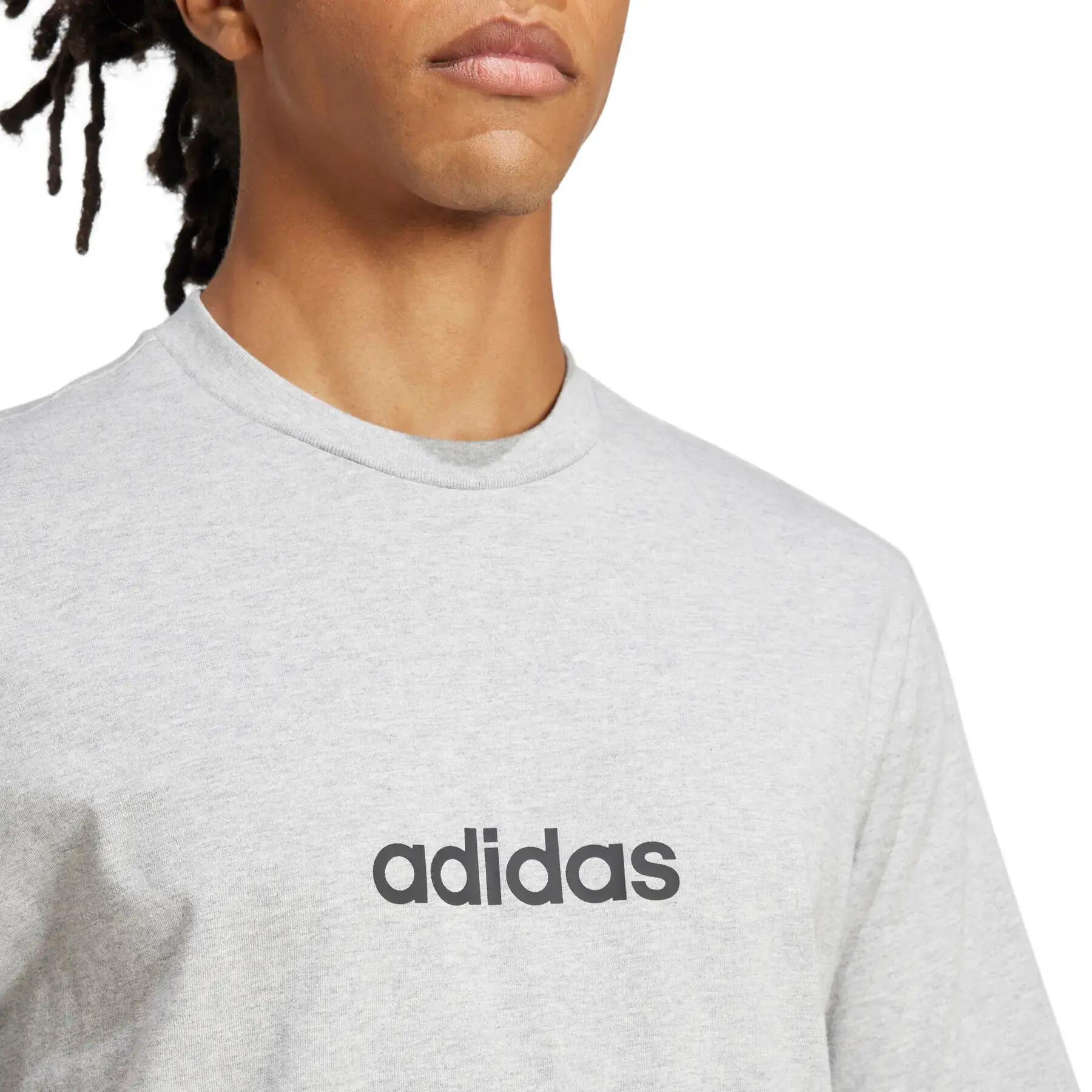 T-shirt van eenvoudige jersey adidas Essentials Linear 5/6
