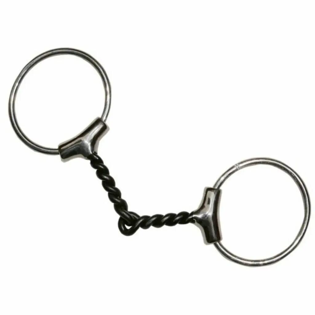 2 ring snaffle bit for stainless steel horse, fine boresTattini torsad‚s
