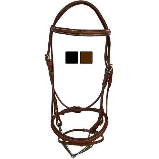 Bridons pour cheval frontal matelassé boucles inox Daslö