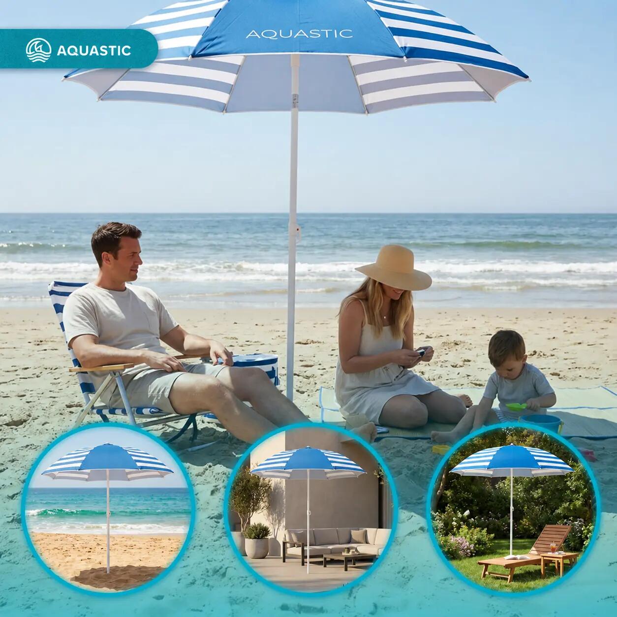Parasol de plage AQUASTIC Ombrelo 5/7