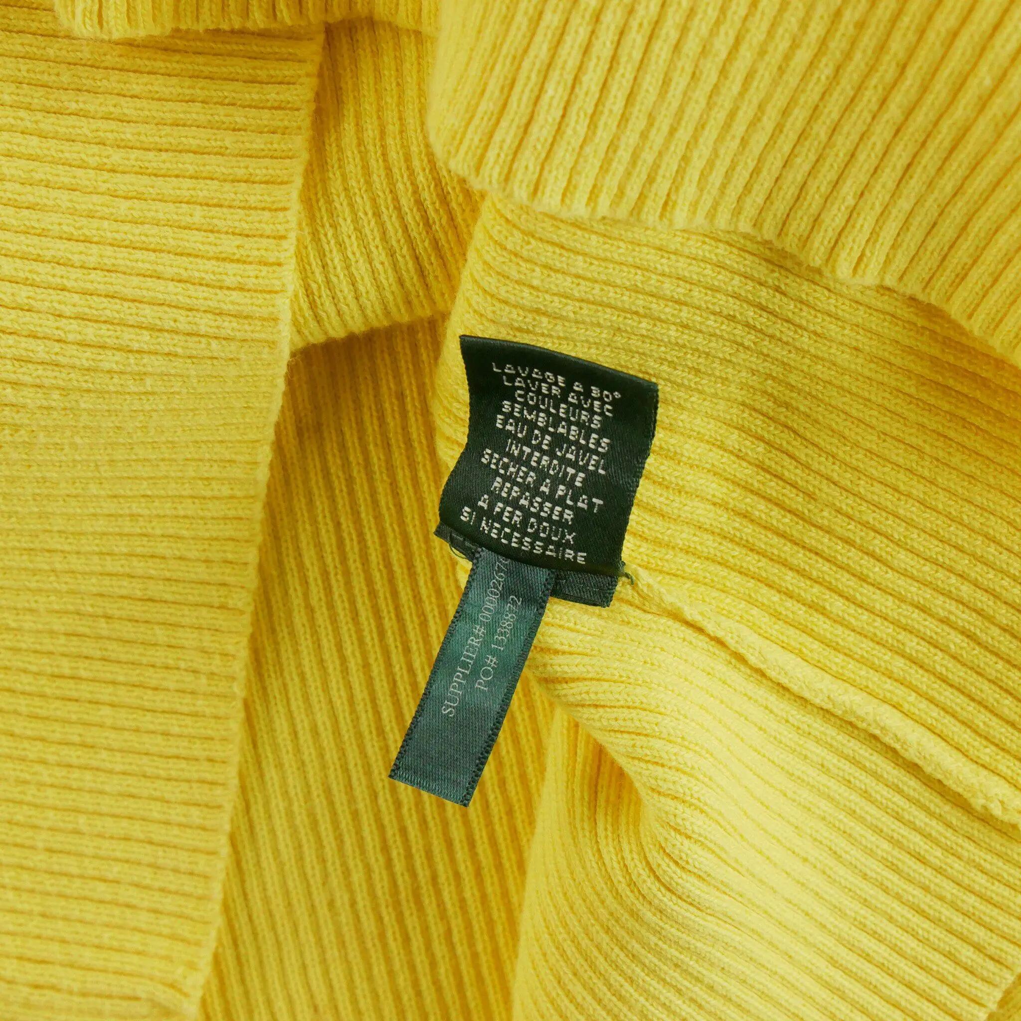 Segunda Vida - Suéter de cuello alto para mujer amarillo - Bueno 8/8