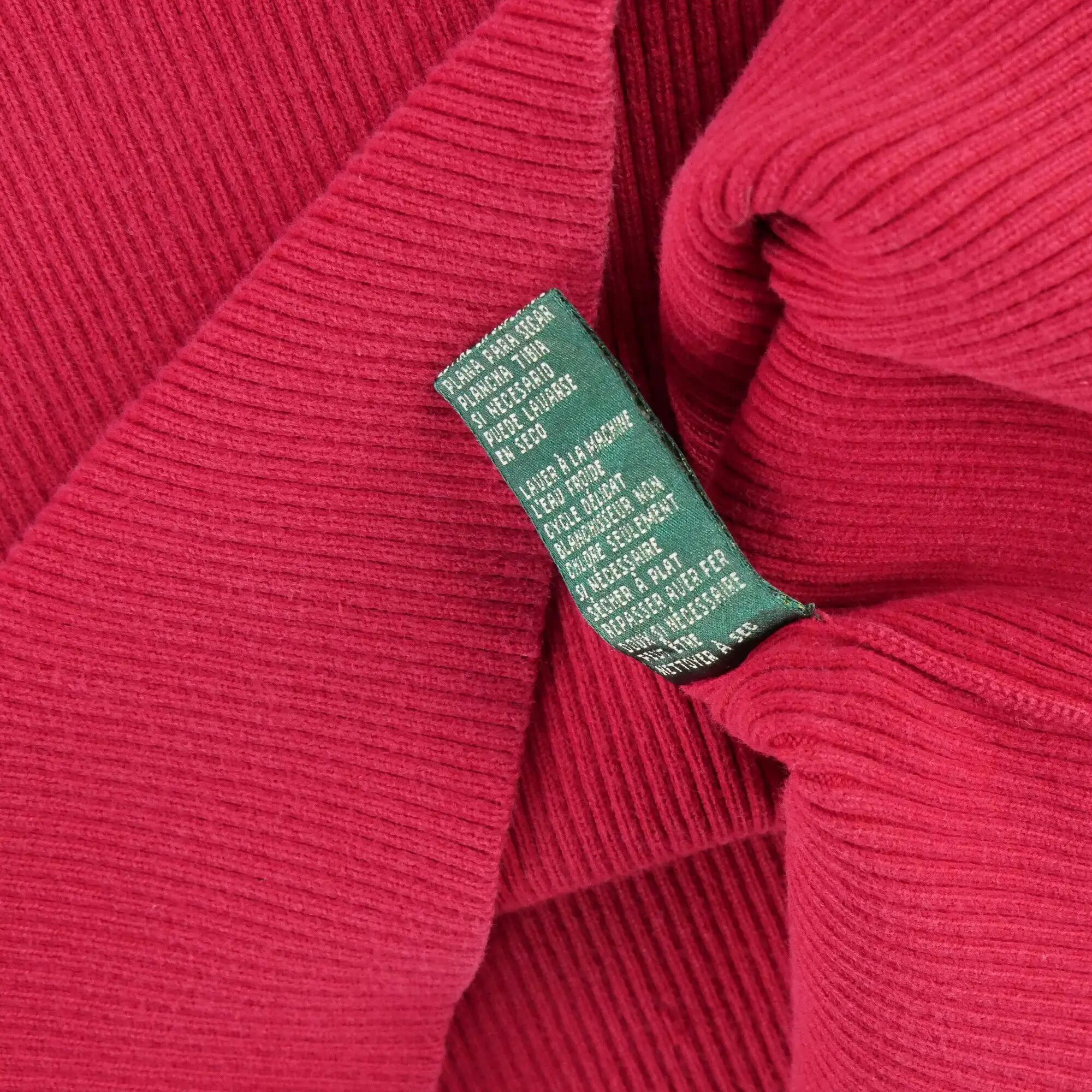 Seconde vie - Pull Femme  col roulé Rouge - Bon état 8/8