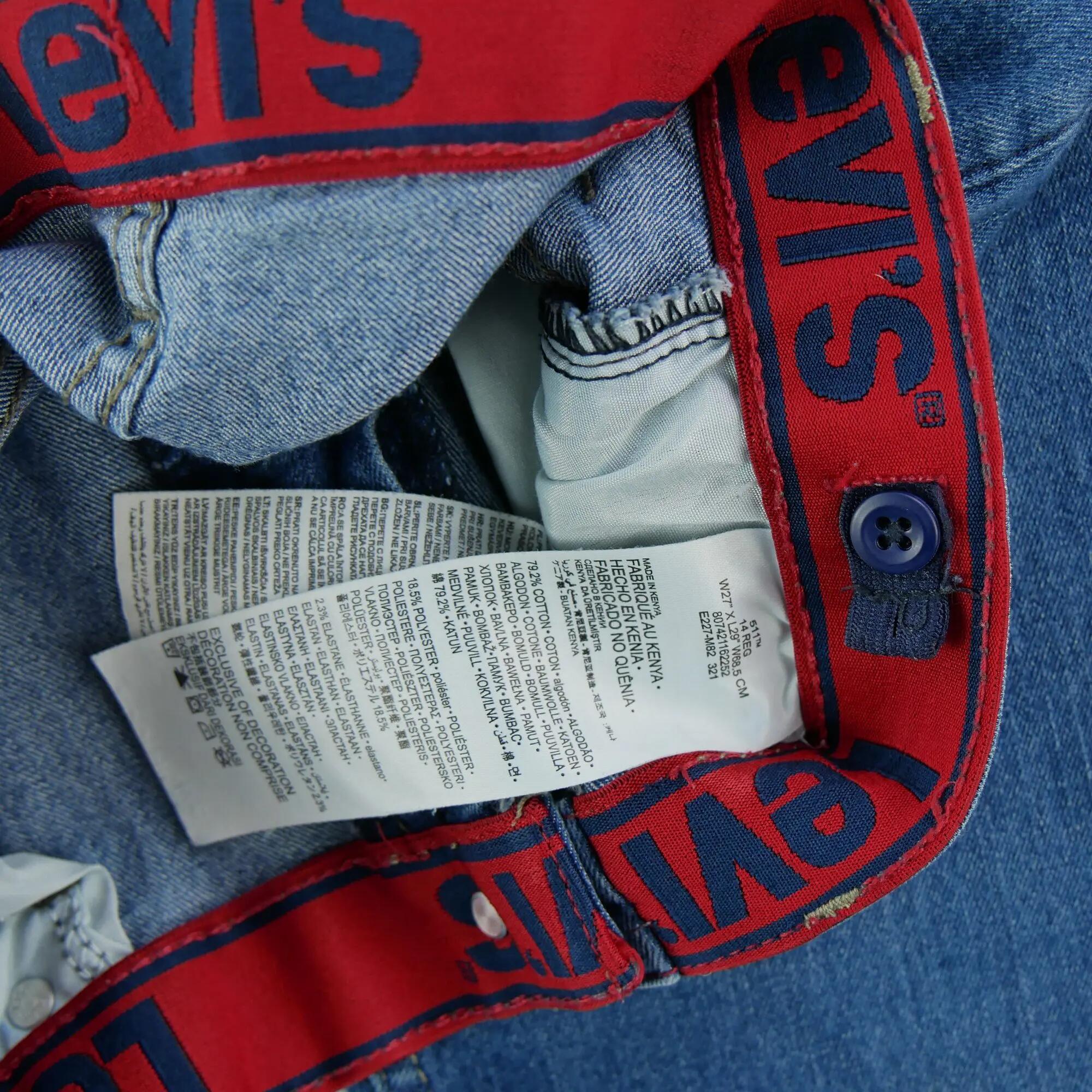 Dames Levi's 501 Blauwe Jeans 9/9