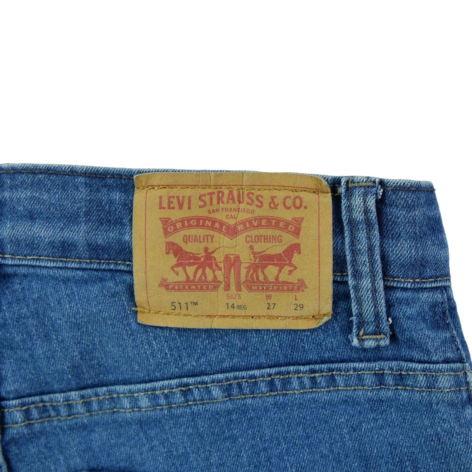 Dames Levi's 501 Blauwe Jeans 8/9