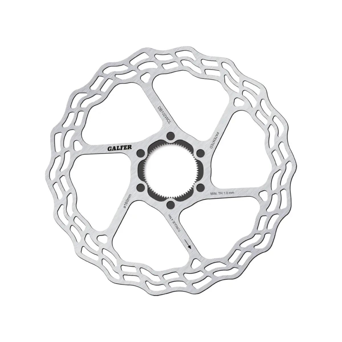 Galfer Road Wave Centerlock Bicycle Disc Brake Rotor - 160mm
