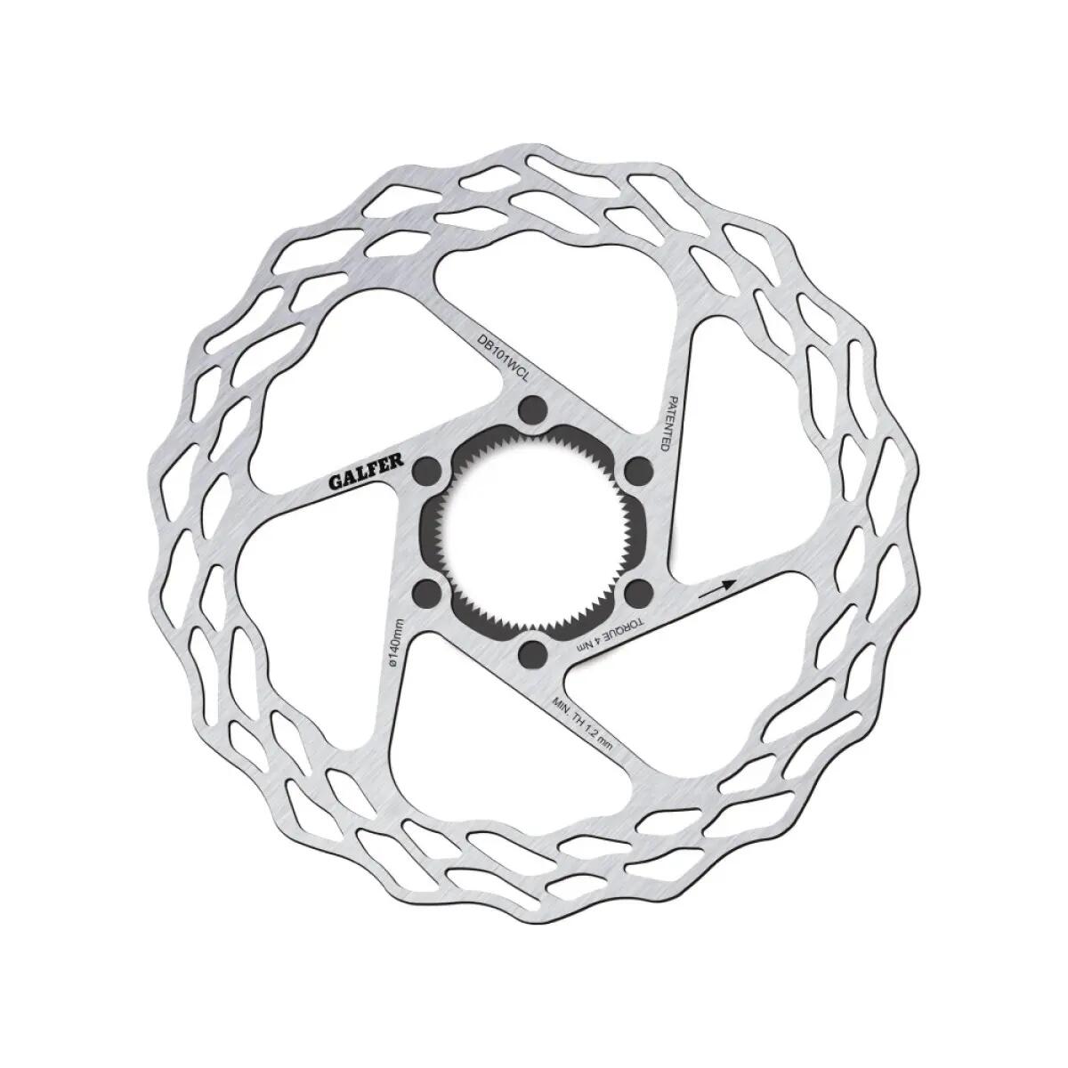 Galfer Road Wave Centerlock Bicycle Disc Brake Rotor - 160mm
