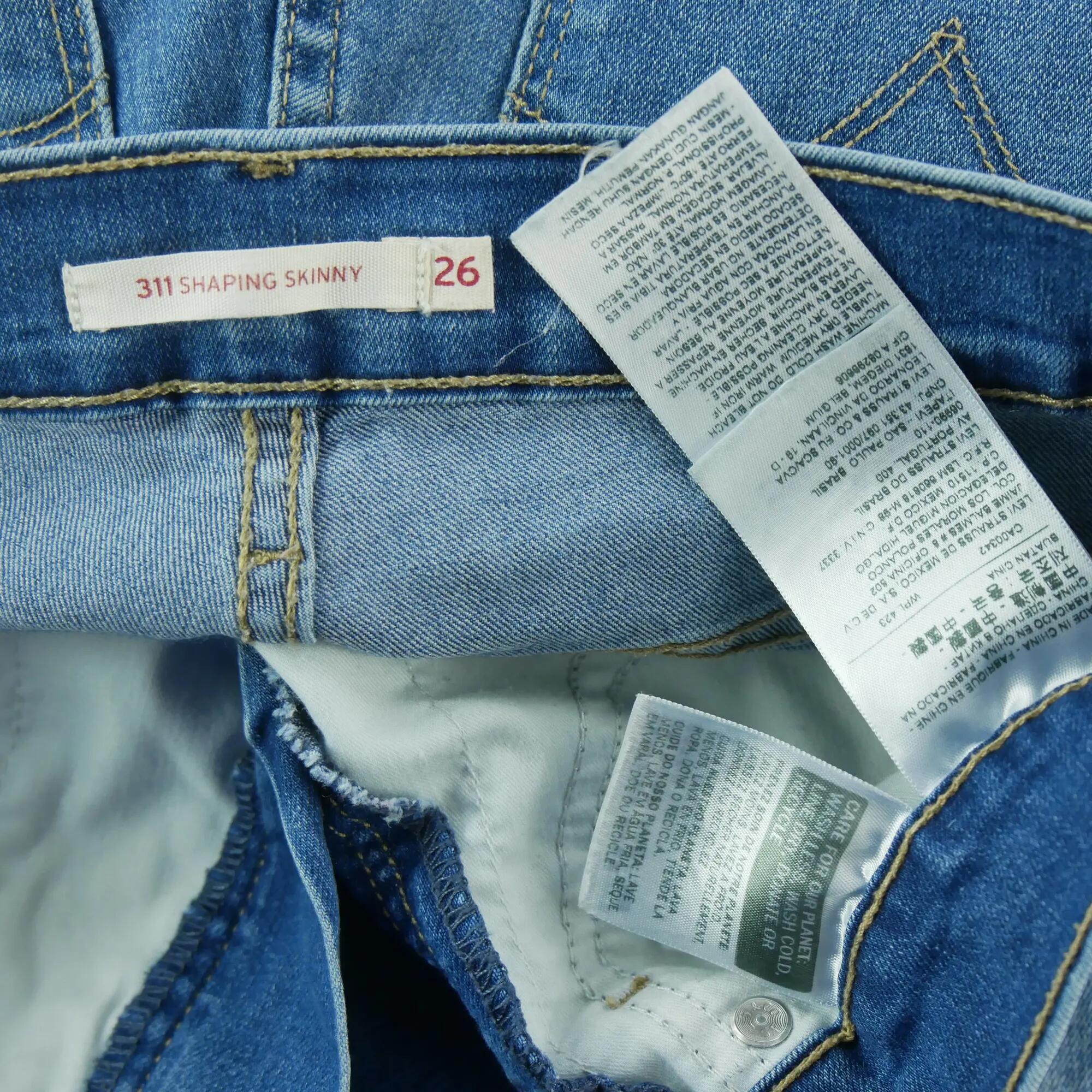 Tweedehands - Levi Strauss dames skinny jeans 311 shaping zwart - Als nieuw 8/8