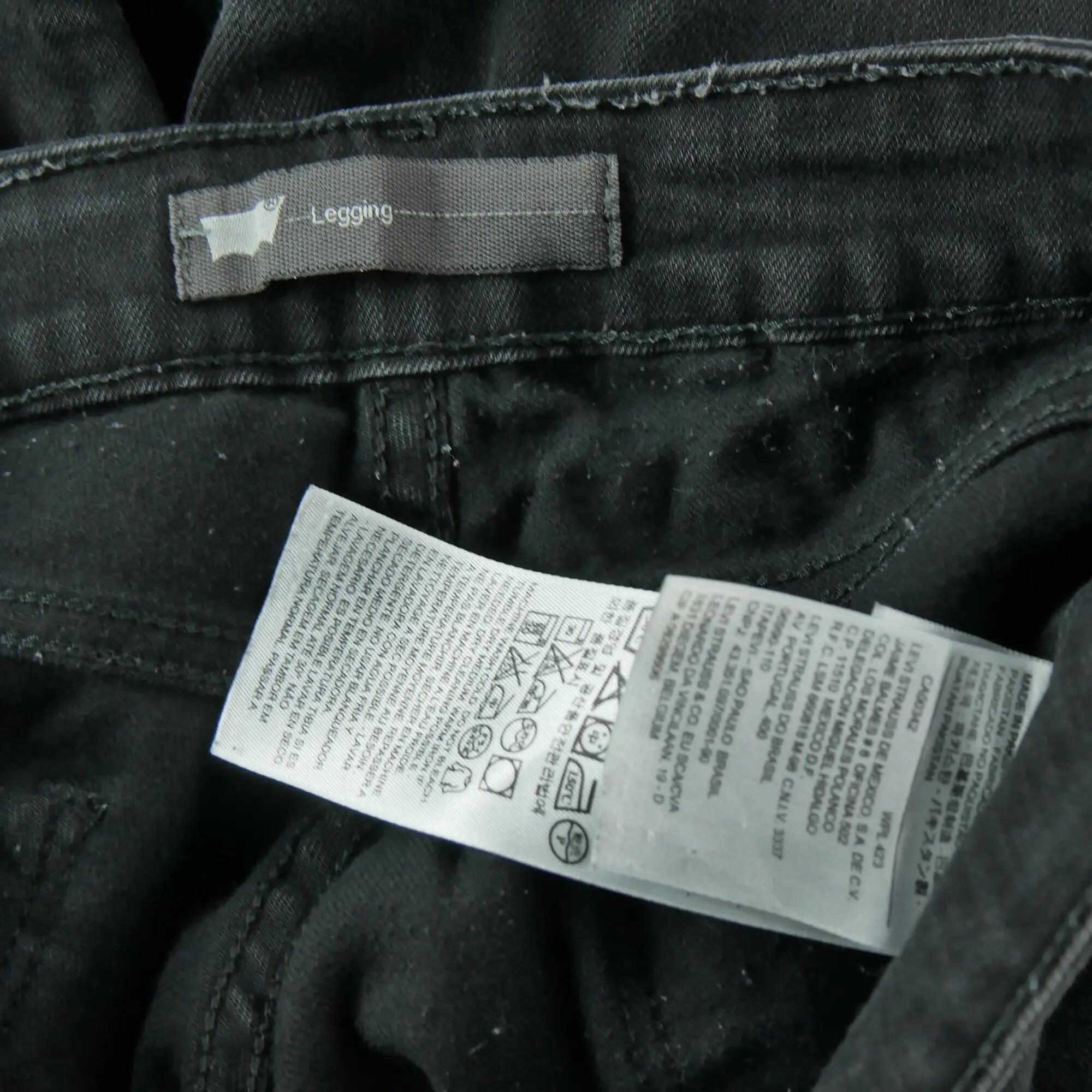 Seconde vie - Jean Femme Levis Legging Noir - Bon état 8/8