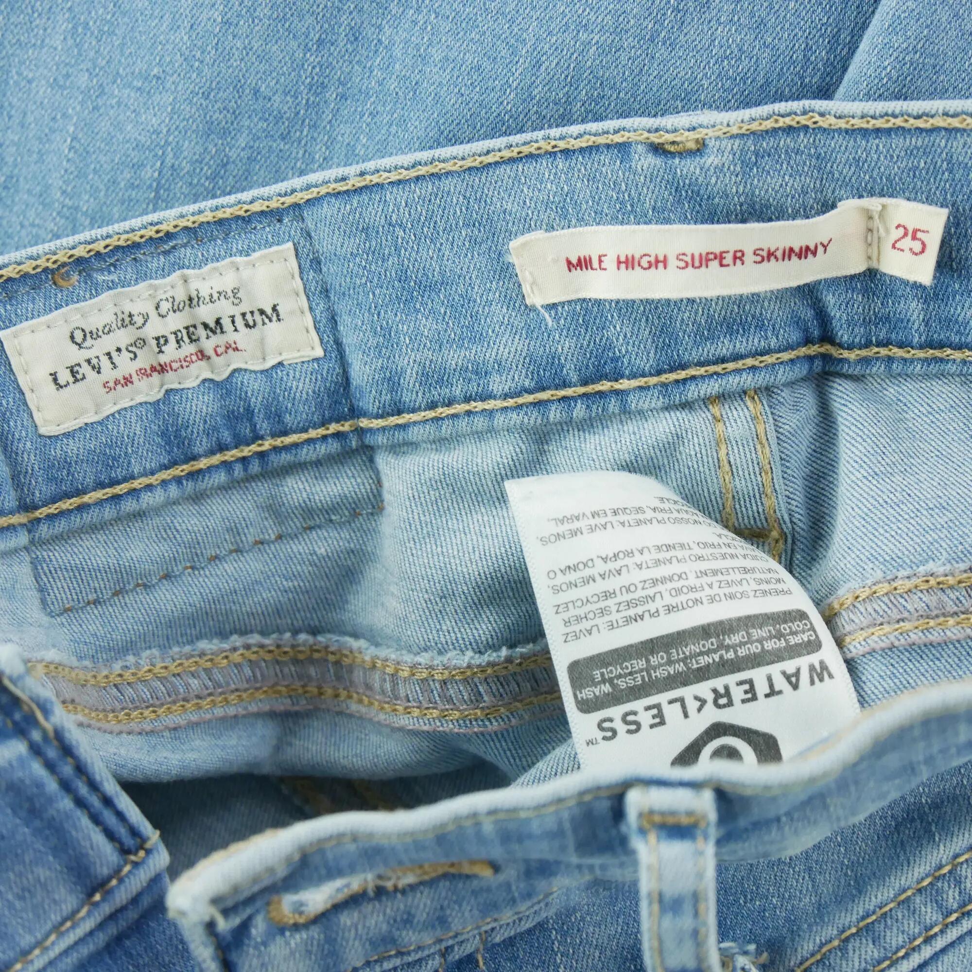 Levi Strauss damskie super wąskie spodnie jeansowe Mile High 8/8