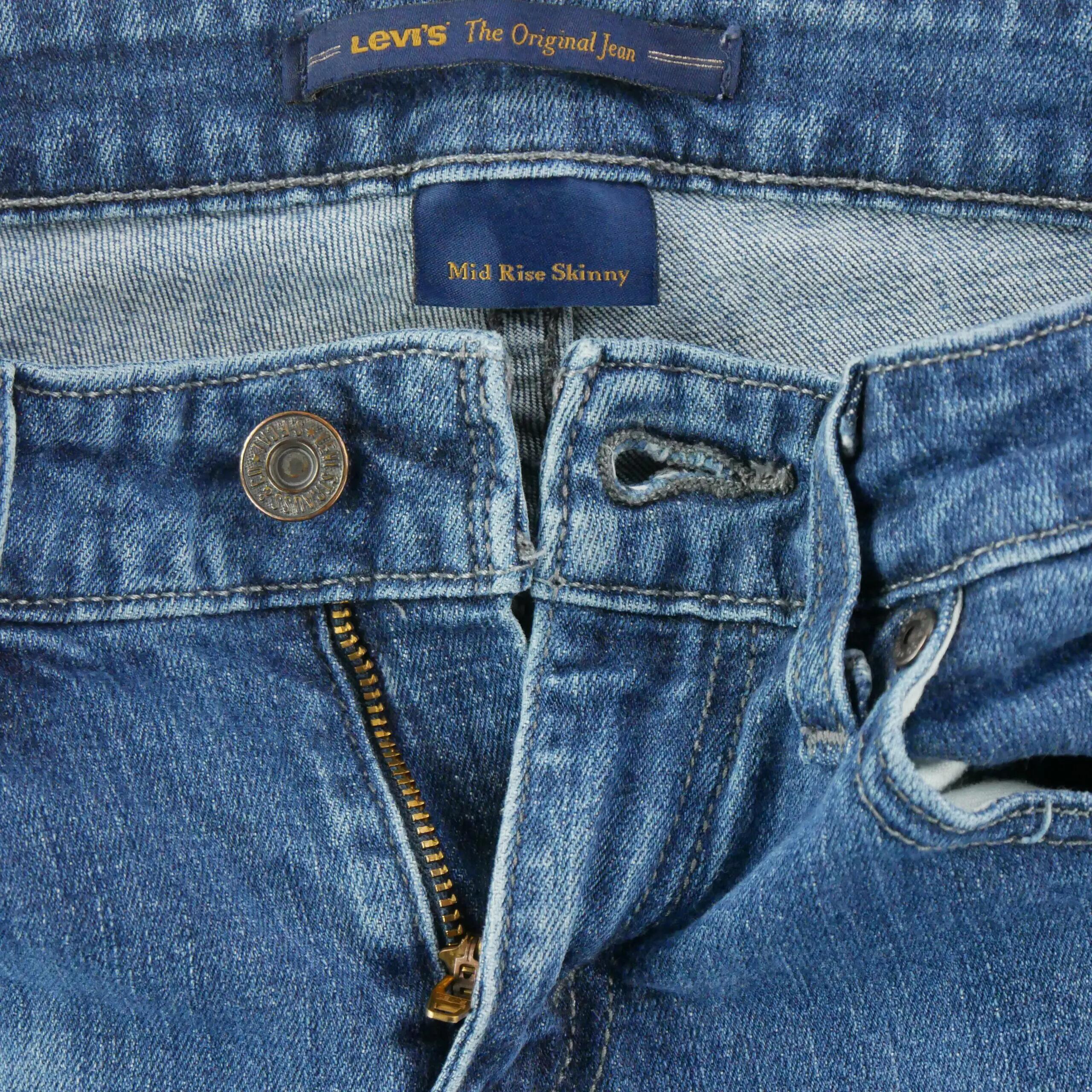 Refurbished - Levi Strauss Damen Jeans Mid Rise Skinny - In gutem Zustand 9/10
