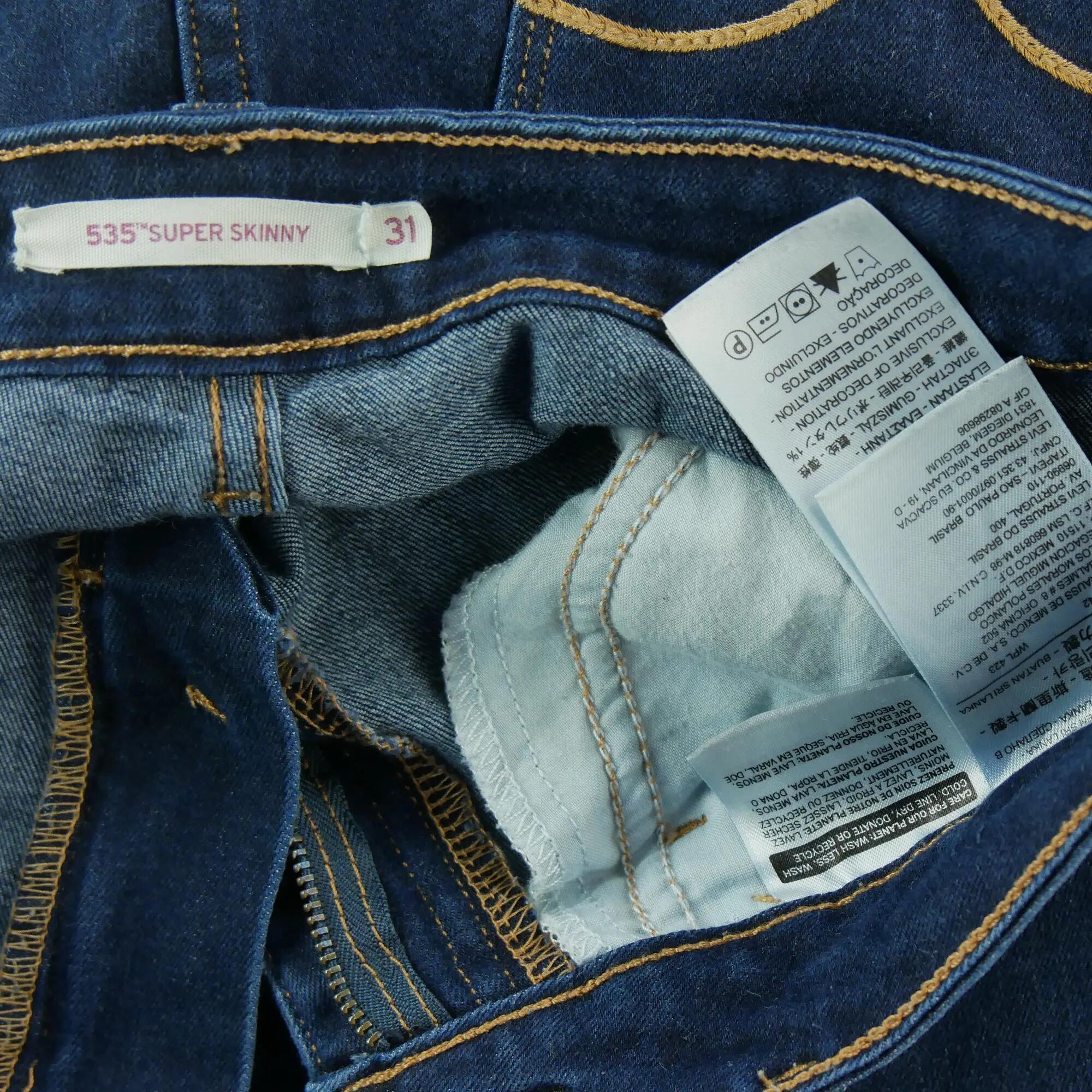 Seconde vie - Jean Femme Levis 535 Super Skinny. Bleu - Excellent 8/8