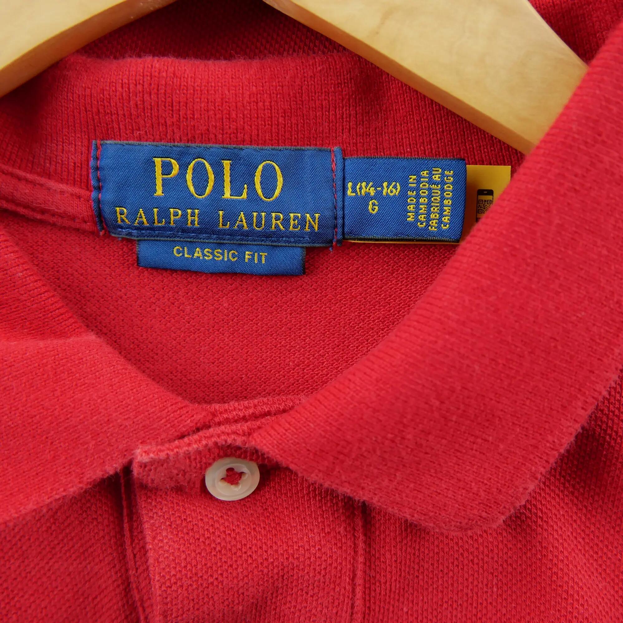 Tweedehands - Korte mouw polo man rood - Goede staat 8/8