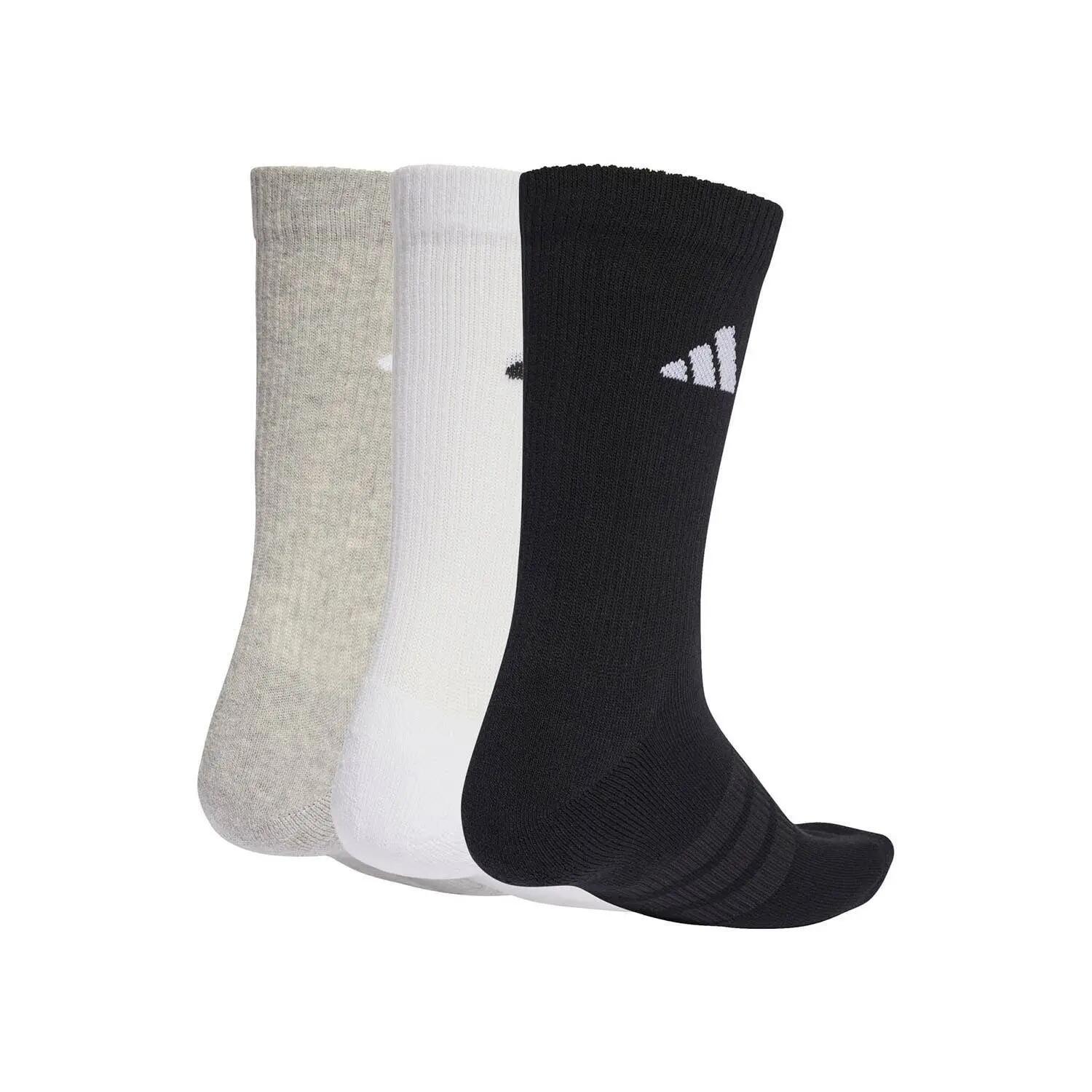 Pack 3 Chausettes Adidas Essential Crew Gris/blanc/noir 2/4