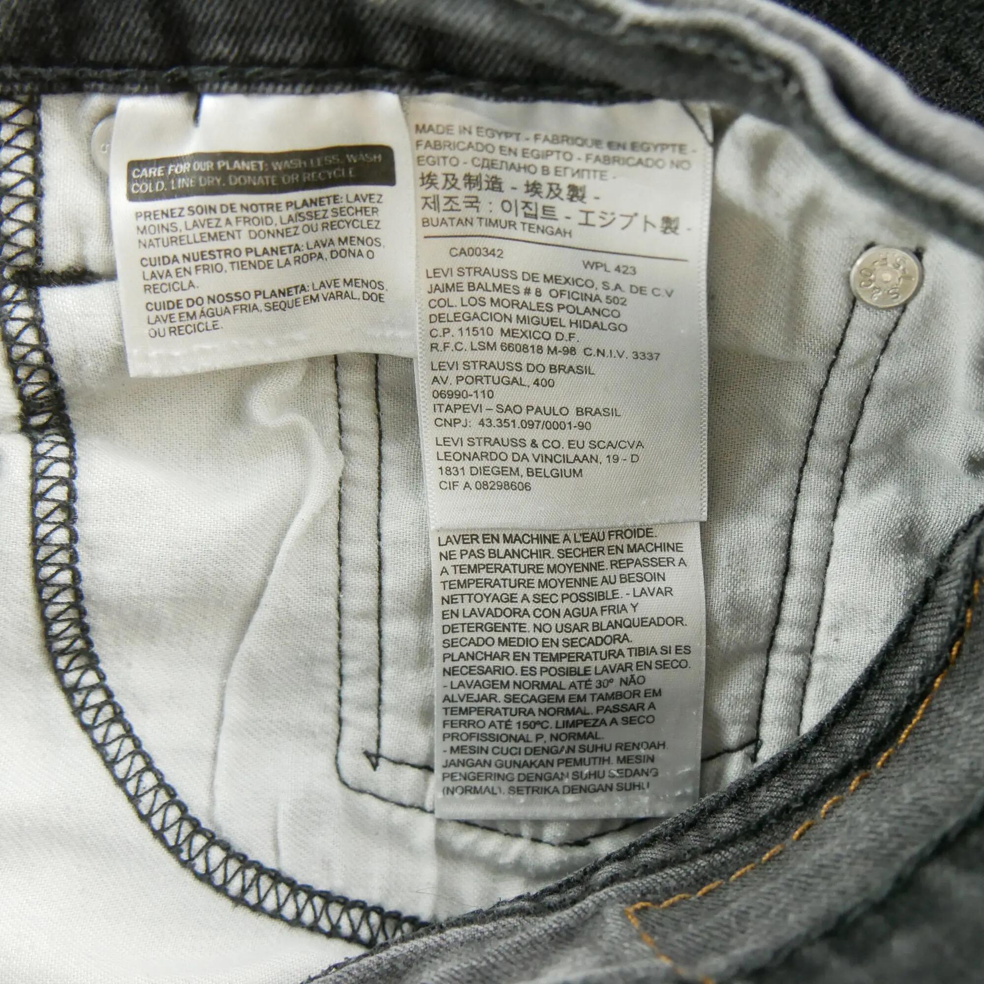 Tweedehands - Levi Strauss heren jeans 514 recht zwart - Als nieuw 9/9