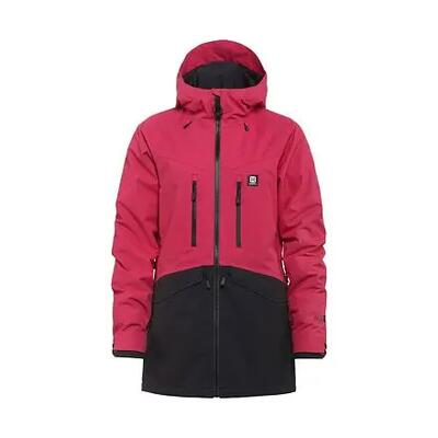 Jas - paardrijden - volwassen - larra ii - capuchon, ritssluiting - framboise