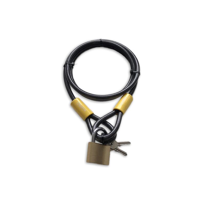 Lynx kabelslot met hangslot 10 x 1500 mm zwart/geel