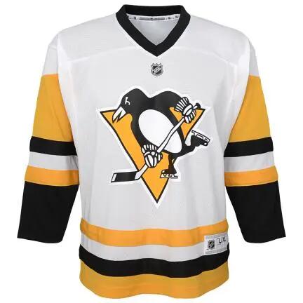 OUTERSTUFF OS Pittsburgh Penguins Replica WHITE\/AWAY Jerseys Junior L\/XL
