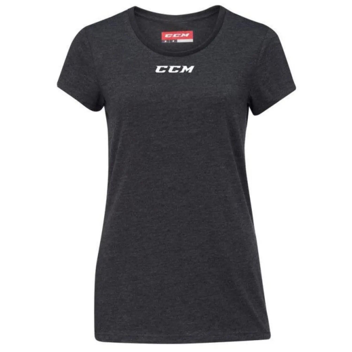 Tricou și bluză cu mânecă lungă CCM Crew Neck pentru femei, negru