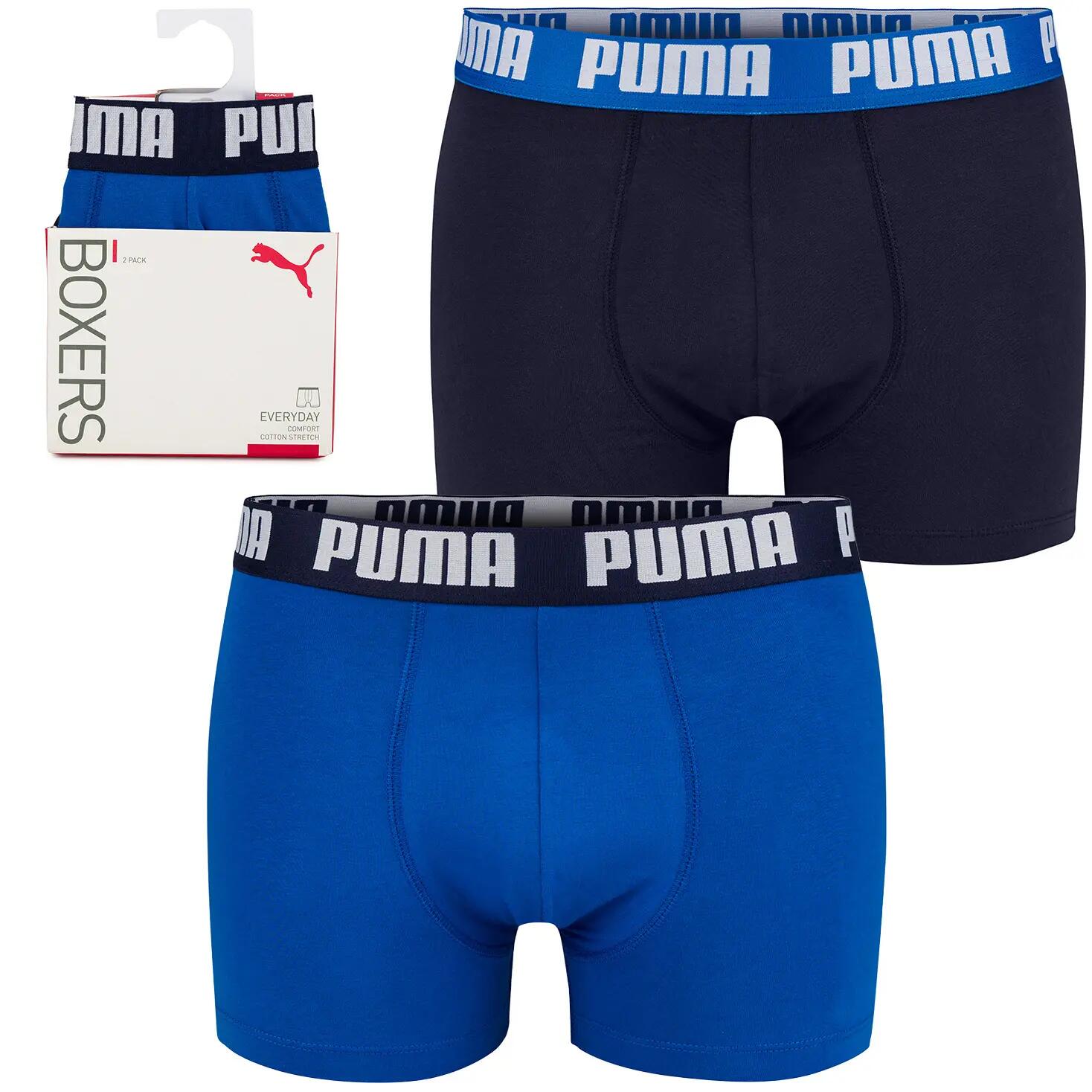 Męskie bokserki majtki bawełniane 2PAK 2 PARY PUMA BASIC BOXER 2P 1/9