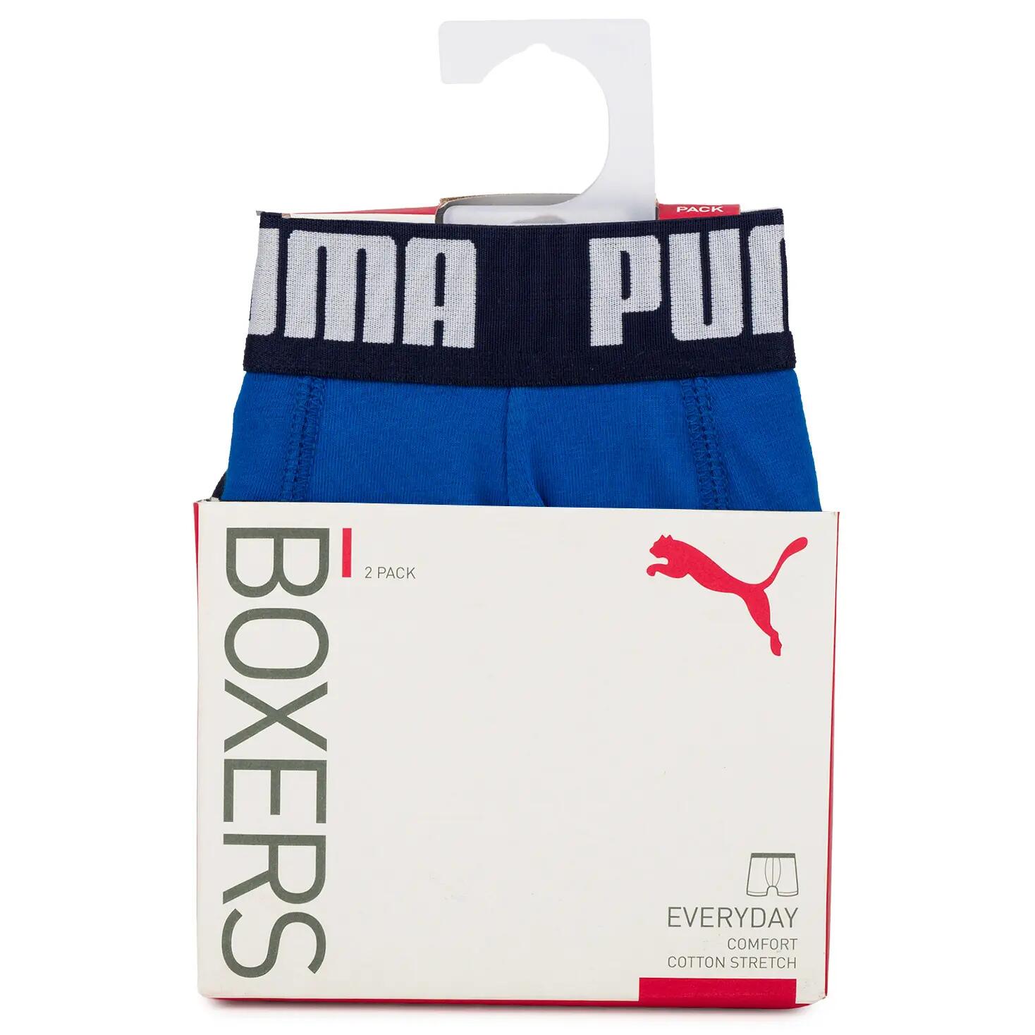 Męskie bokserki majtki bawełniane 2PAK 2 PARY PUMA BASIC BOXER 2P 3/9