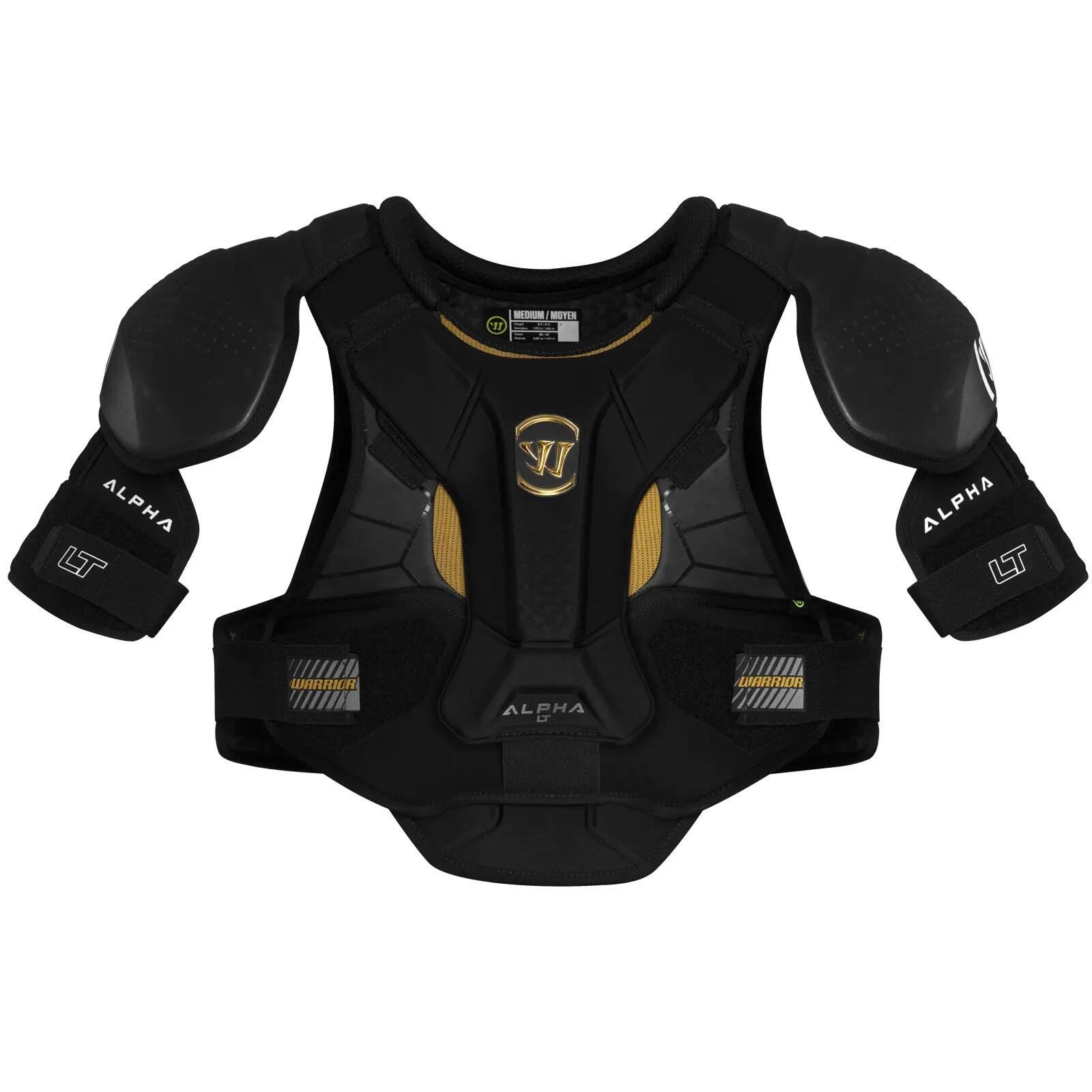 WARRIOR Alpha LT Junior SP negre Protecții pentru umeri de hochei pentru copii