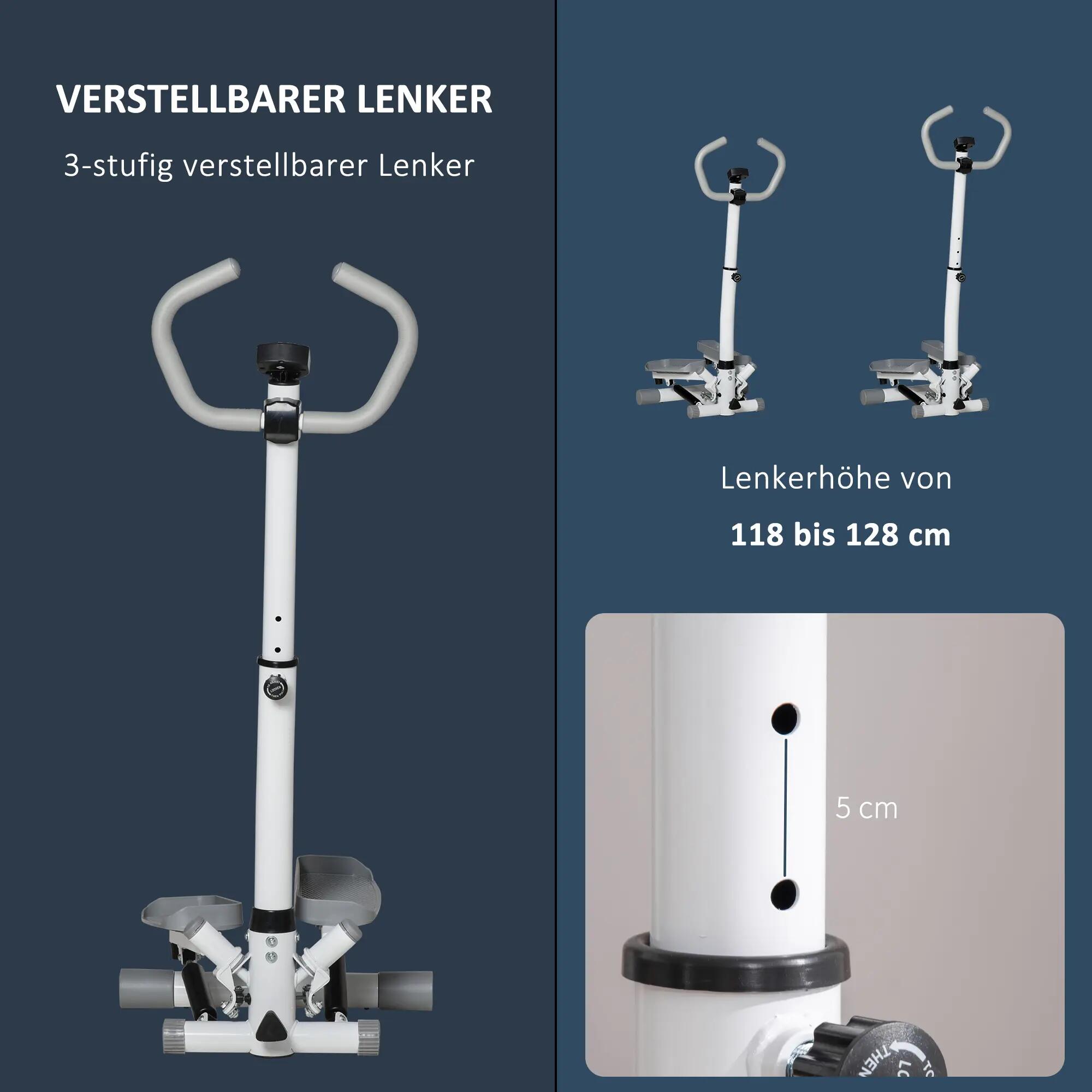 Vélo d'appartement avec écran LCD, vitesse réglable, structure en métal et ABS, 8/9