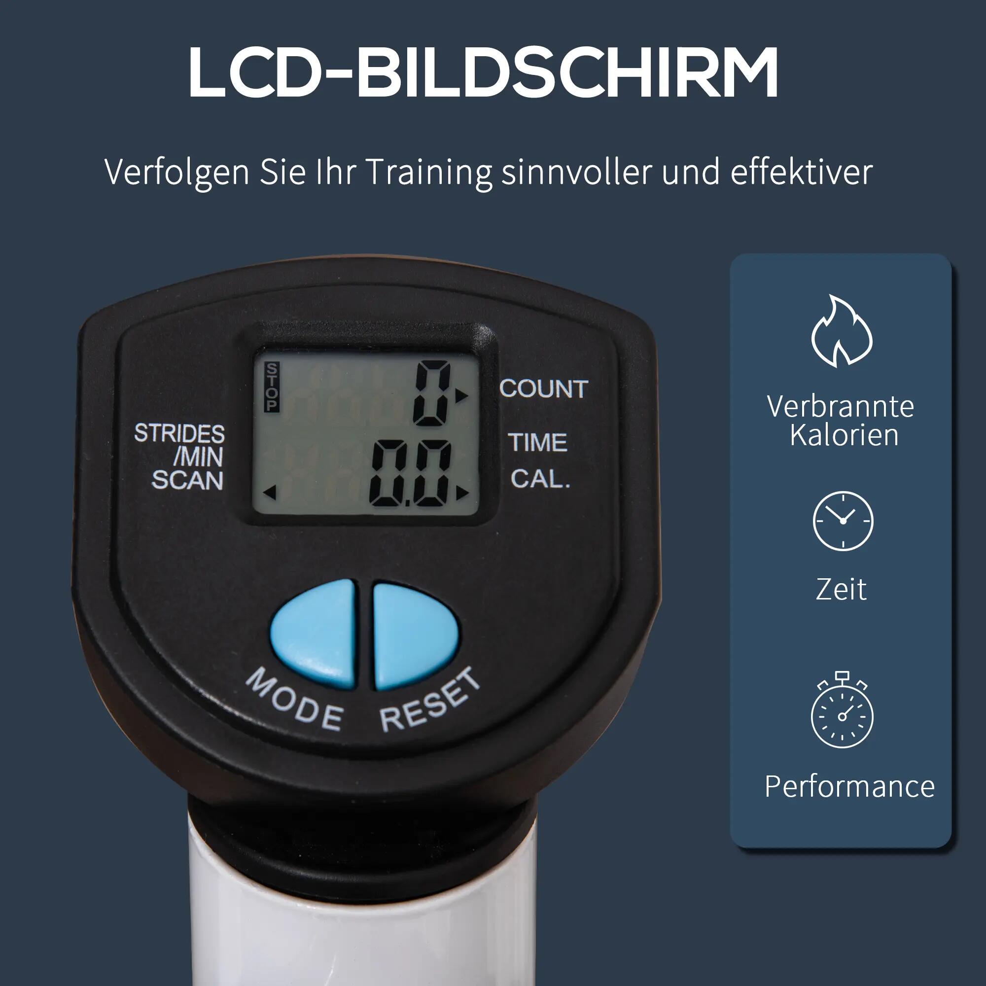 Appareil de fitness Stepper, écran LCD, pédales antidérapantes, acier et ABS, 55 6/9