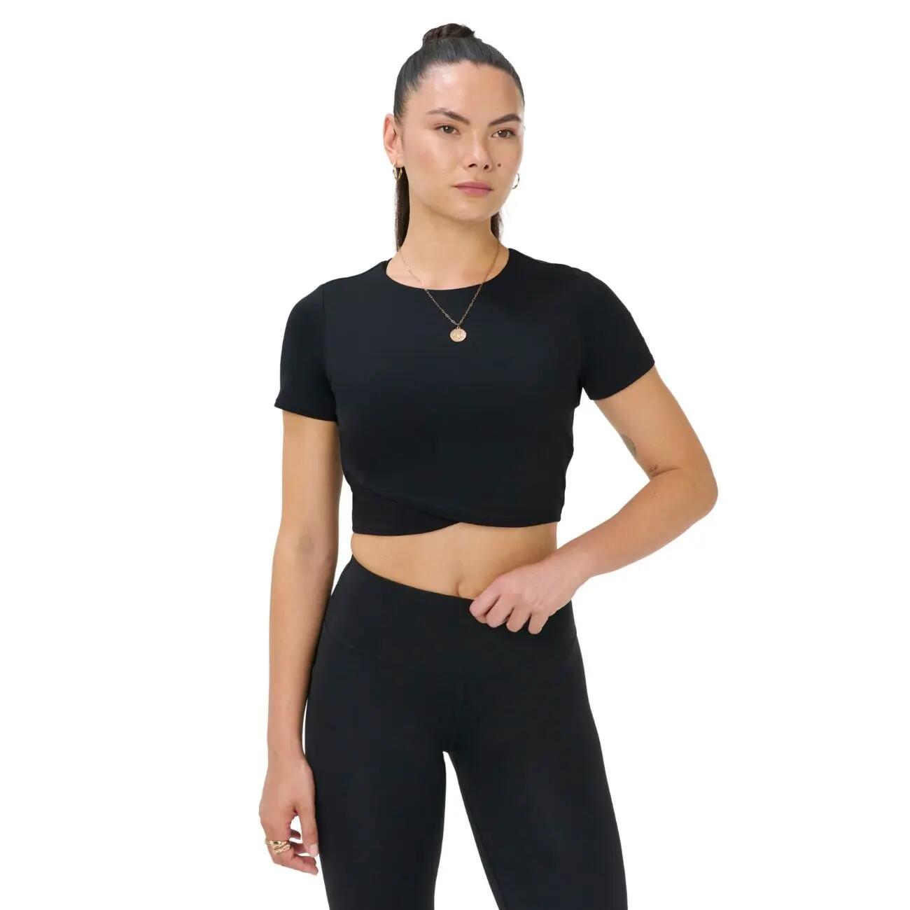 SWEATY BETTY Nieuw All Day Wrap T-Shirt  ZWART S 4/7