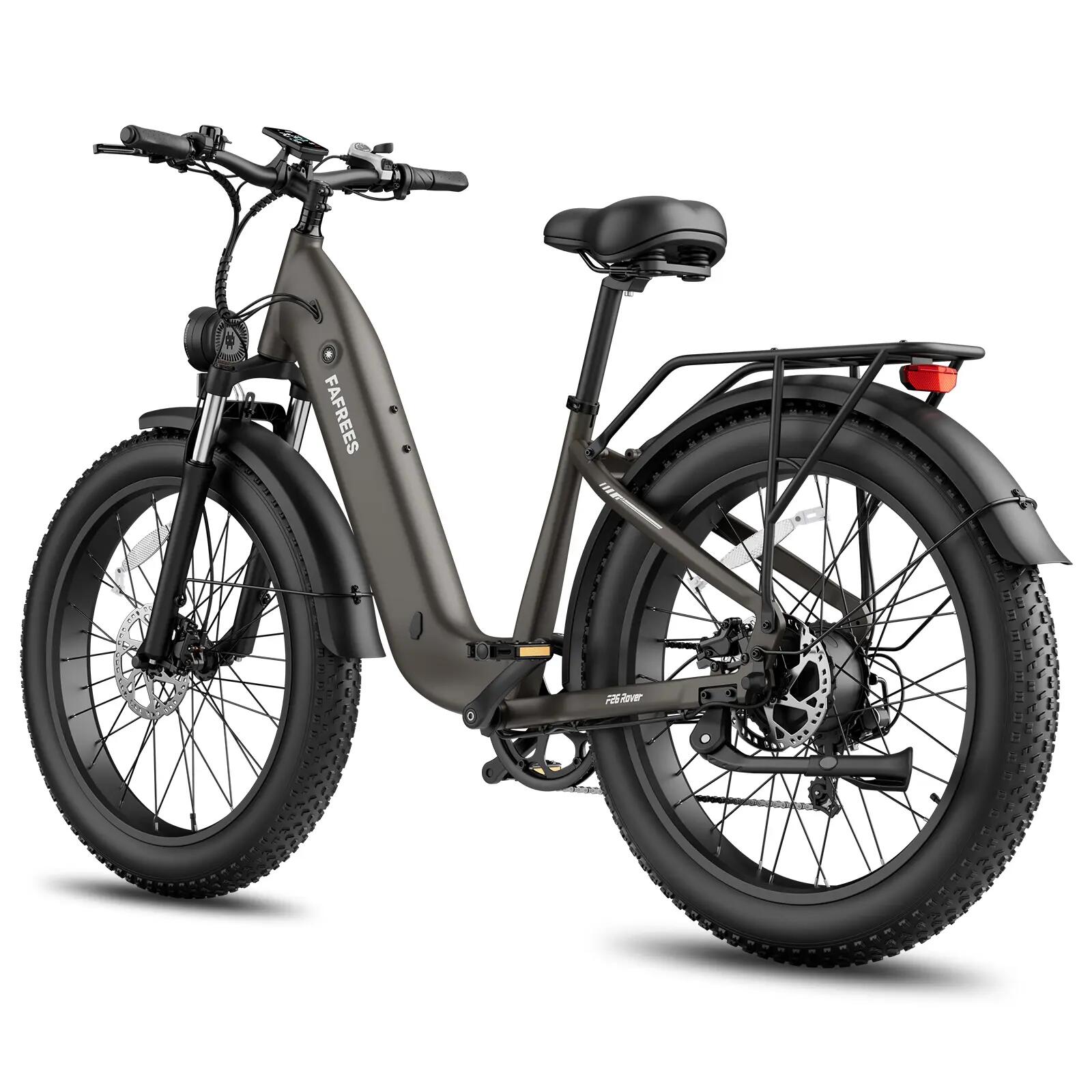 Bicicleta elétrica adulta F26 Rover, pneus 26" × 4,0", bateria 48V 20Ah. 5/8