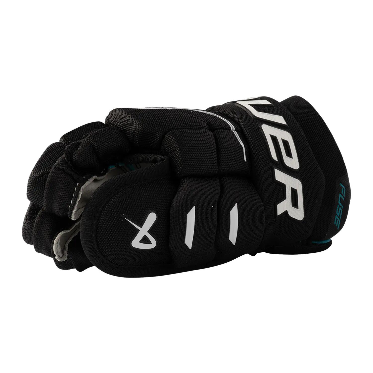 BAUER Supreme Fuse gants de hockey noirs et blancs pour jeunes 2/6