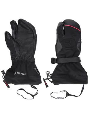 Guanti - Sci freeride - Donna - 3 dita Lana merino - Nero