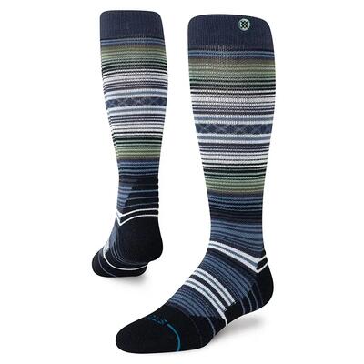 Sokken - ski - volwassen - curren mid - warme wollen skisokken - blauw