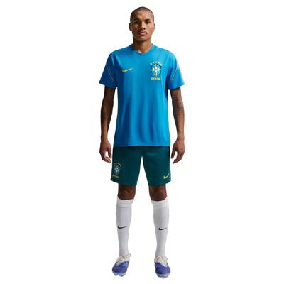 Shorts - voetbal - heren - brasilien strike - mesh dri-fit - goud/donkergroen