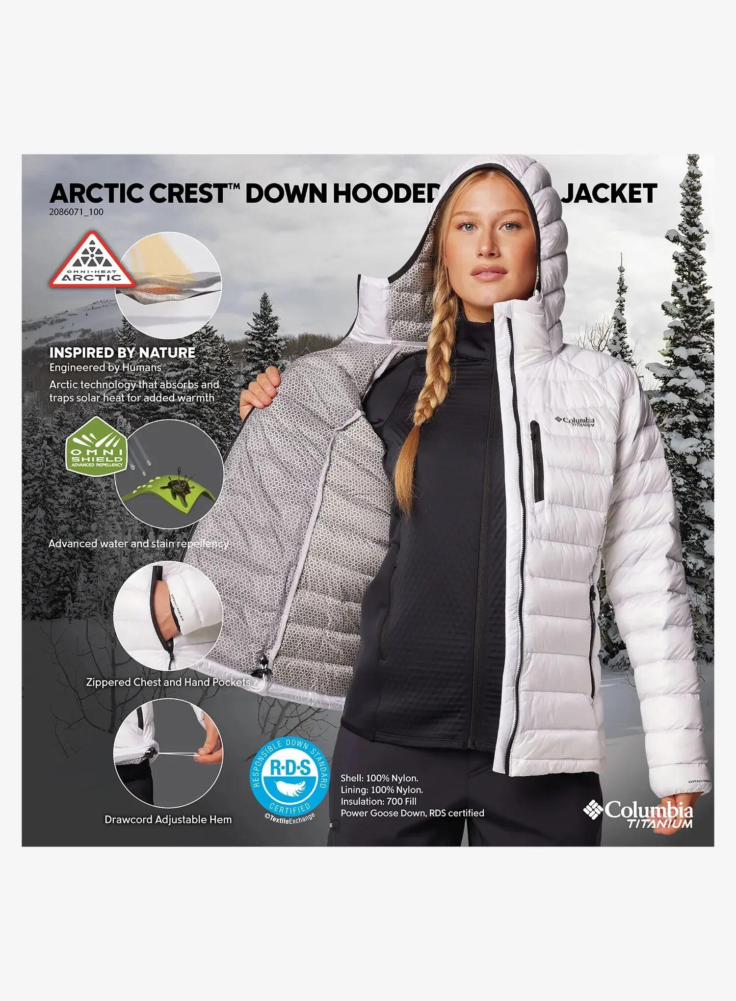 Kurtka puchowa damska Columbia Arctic Crest Down Hooded Jacket 7/7