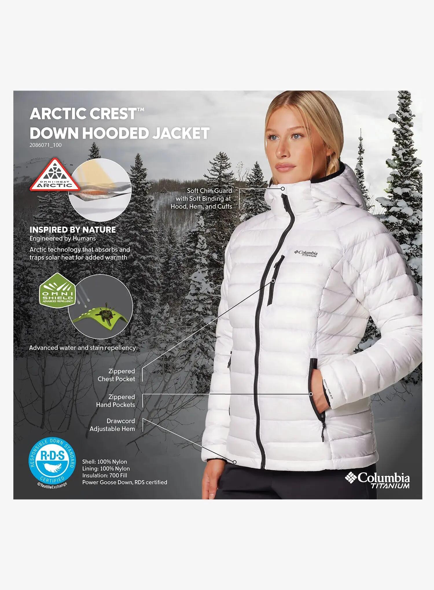 Kurtka puchowa damska Columbia Arctic Crest Down Hooded Jacket 4/7