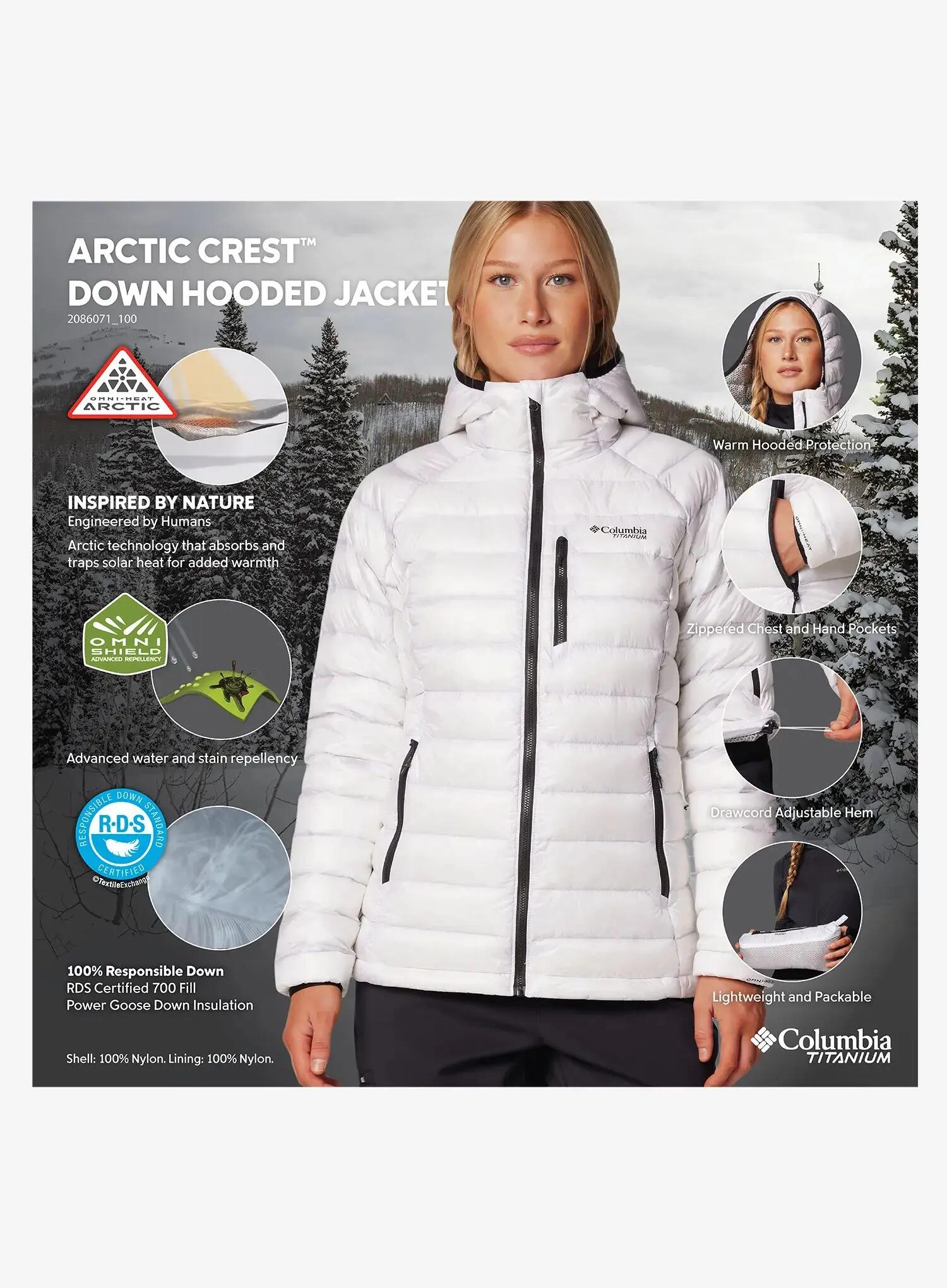 Kurtka puchowa damska Columbia Arctic Crest Down Hooded Jacket 3/7