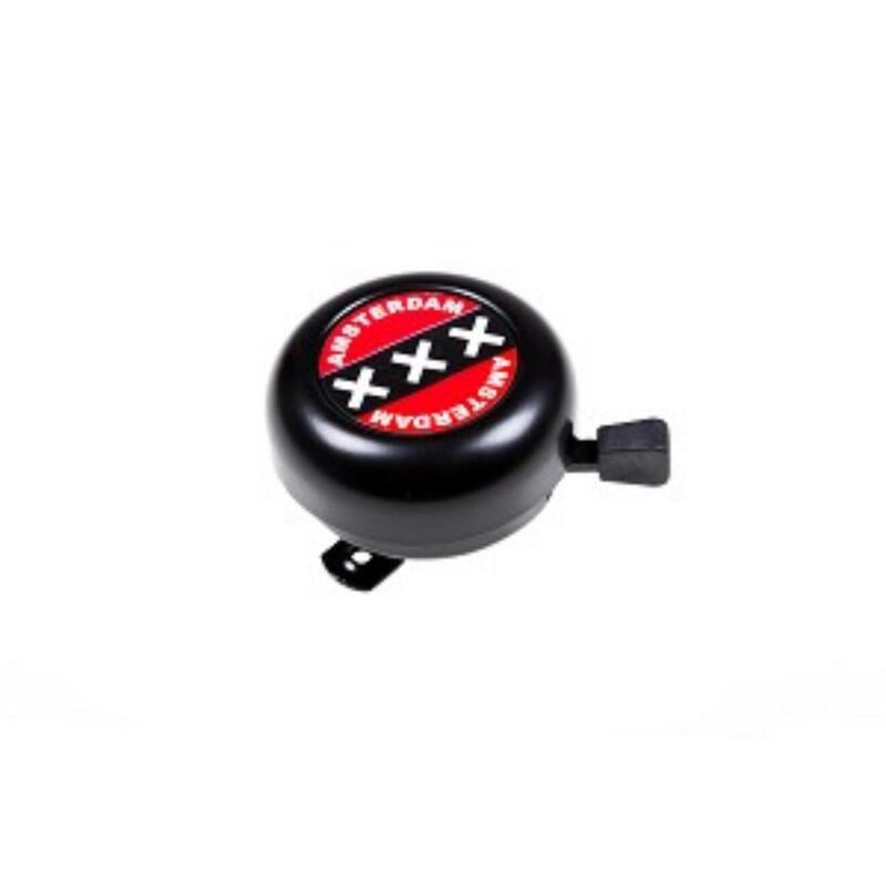 Bicycle Bell Amsterdam 50 mm noir / rouge
