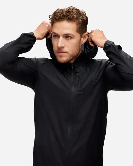 Herren - running - jacke - leicht wasserdicht - skyflow - schwarz