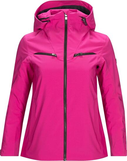 Jas - ski - dames - LANZO J - smal, waterdicht, sneeuwvanger - roze