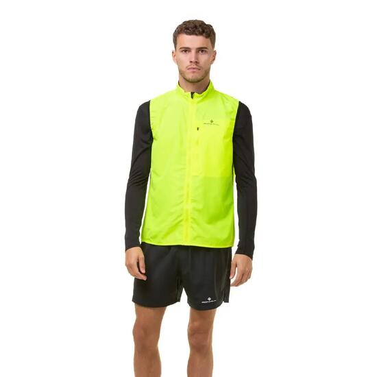 Gilet - Running - Homme - isolant léger - Core - jaune fluo/noir