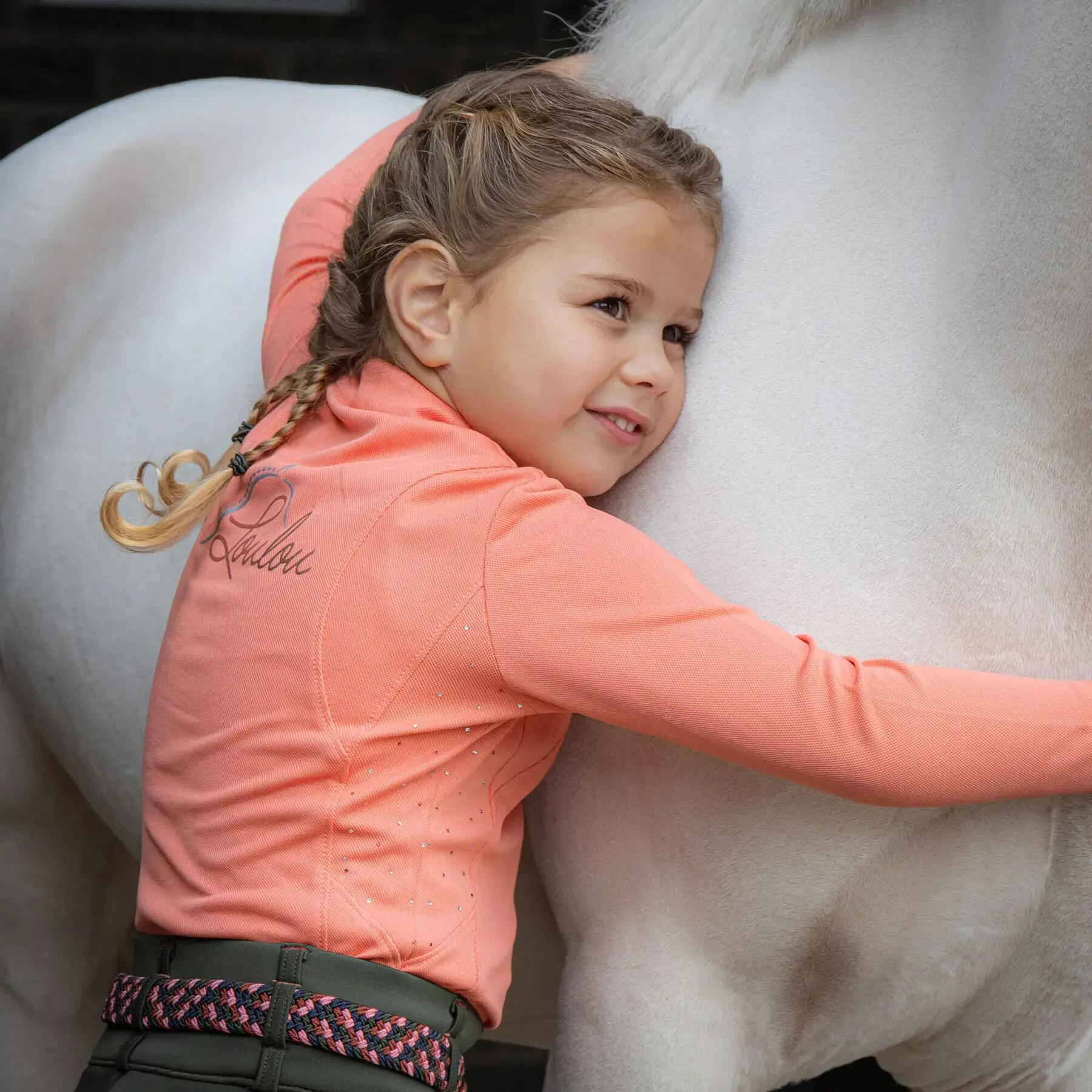 Maillot équitation manches longues fille Harry's Horse LouLou 3/4