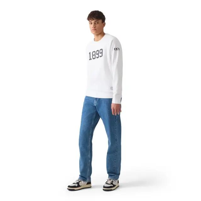 CCM 125 Anniversary Fleece Crew Biały Senior Bluza i Kaptur 4/4