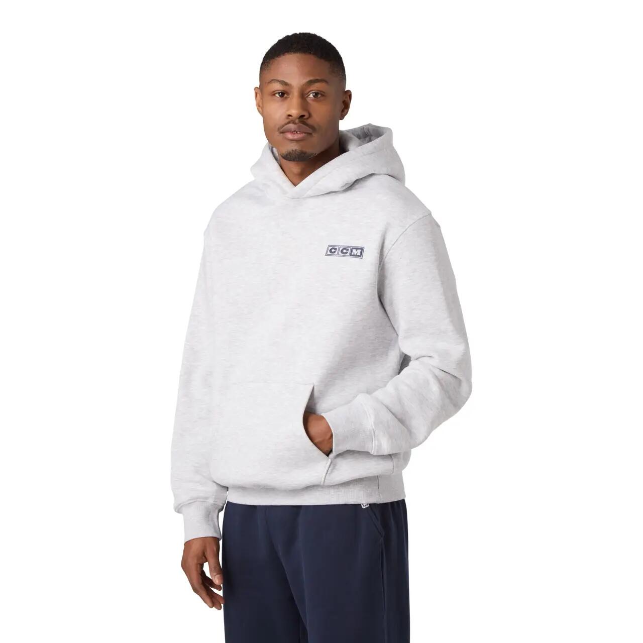CCM FW1 Hoodie Hellgrau meliert S Erwachsene 3/4